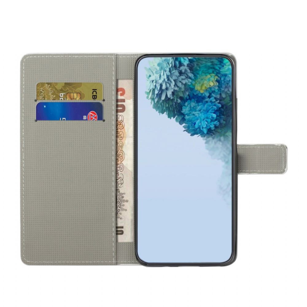 Folio-hoesje Xiaomi Redmi Note 13 4g Telefoonhoesje Blauwe Vlinder