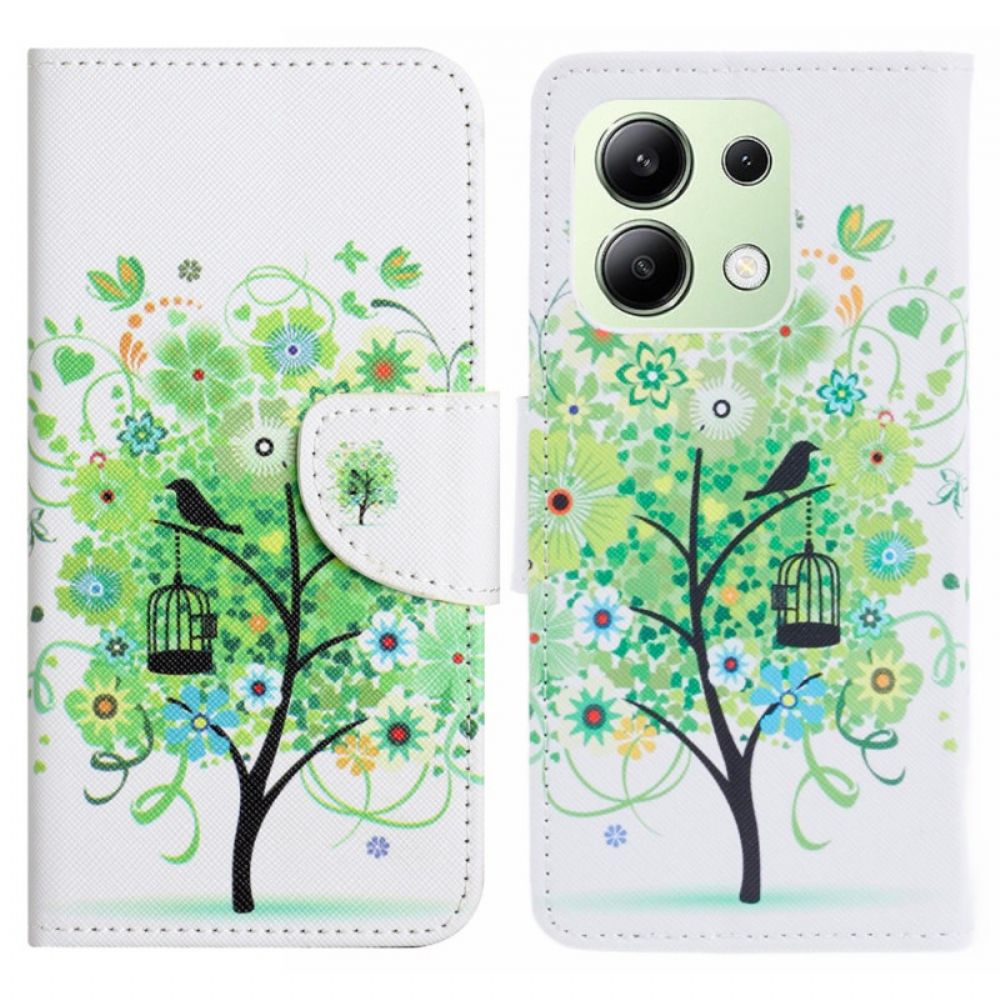 Folio-hoesje Xiaomi Redmi Note 13 4g Telefoonhoesje Groene Boom