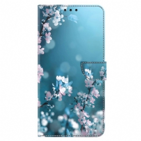 Folio-hoesje Xiaomi Redmi Note 13 4g Telefoonhoesje Pruimenbloesems