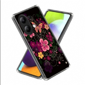 Hoesje Voor Xiaomi Redmi Note 13 4g Bloemen En Vlinders