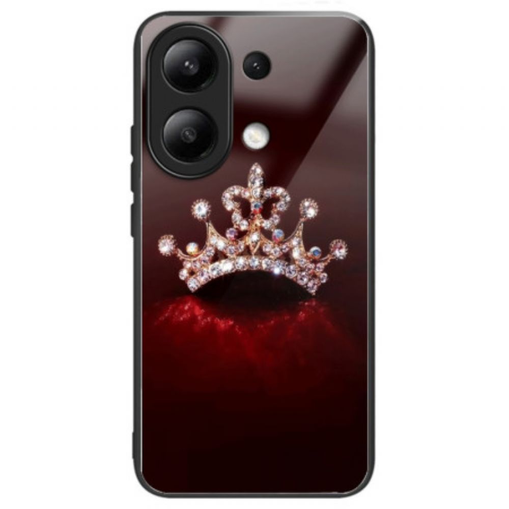 Hoesje Xiaomi Redmi Note 13 4g Gehard Glas Met Diamanten Kroon