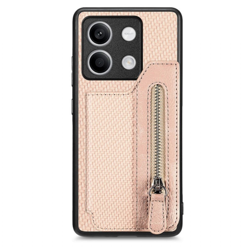 Hoesje Xiaomi Redmi Note 13 4g Portemonnee Van Koolstofvezel