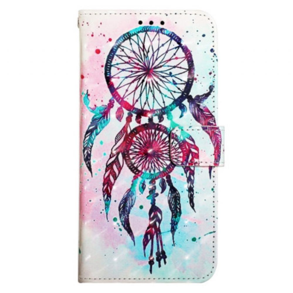 Leren Hoesje Voor Xiaomi Redmi Note 13 4g Aquarel Dromenvanger