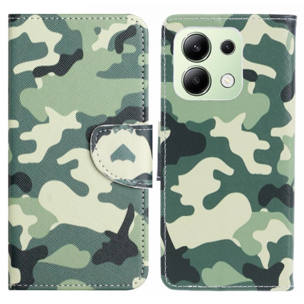 Leren Hoesje Voor Xiaomi Redmi Note 13 4g Camouflage