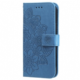 Leren Hoesje Voor Xiaomi Redmi Note 13 4g Stijl Met Bloemenbandjes