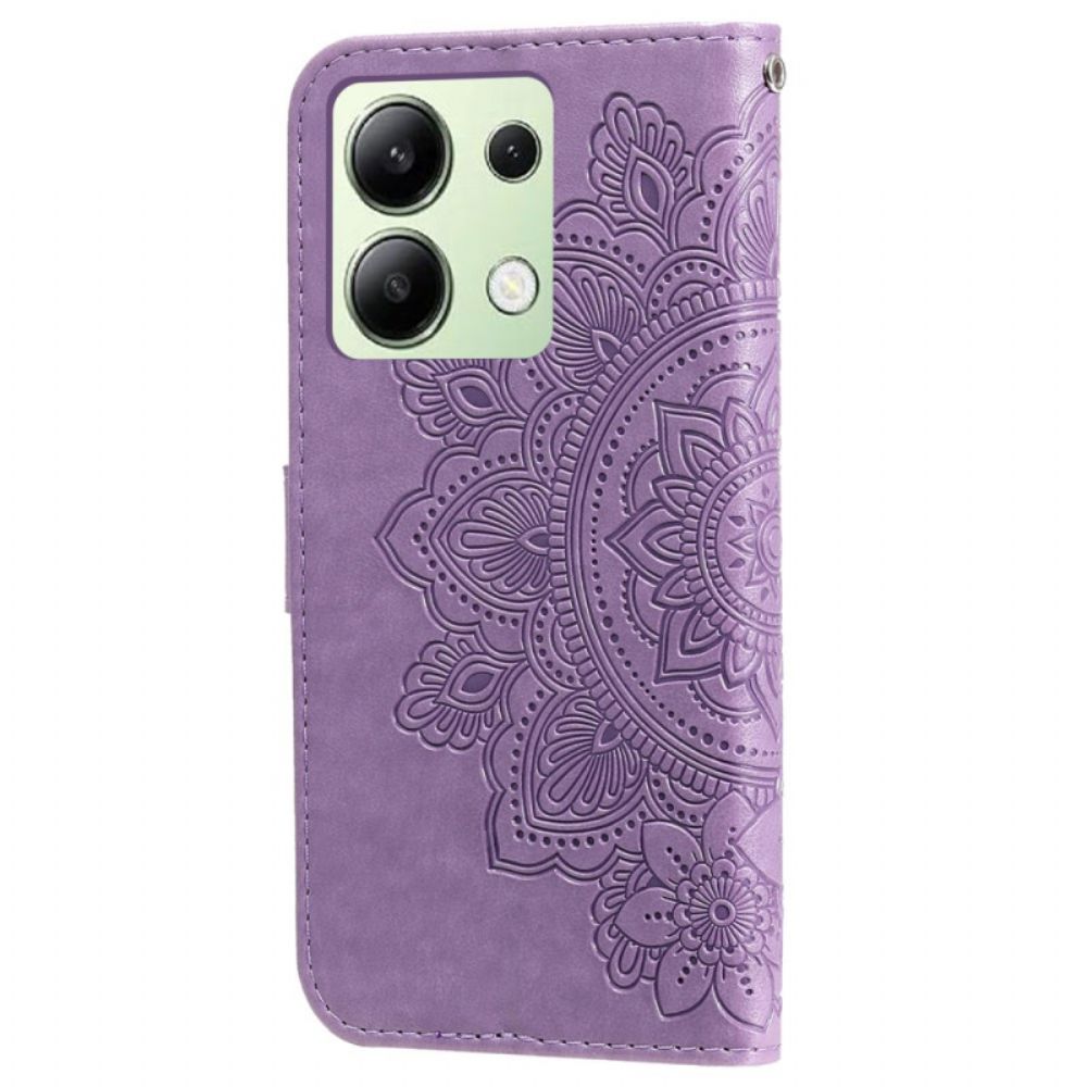 Leren Hoesje Voor Xiaomi Redmi Note 13 4g Stijl Met Bloemenbandjes