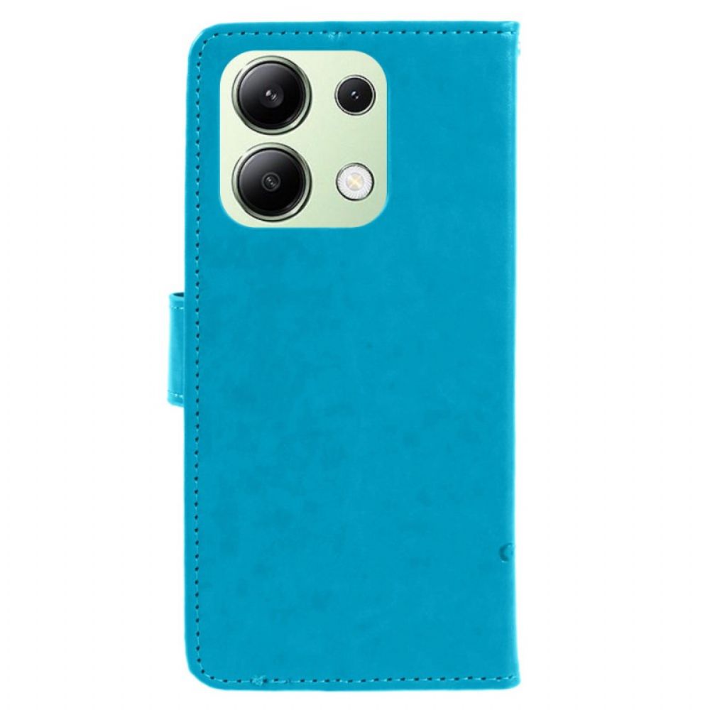 Leren Hoesje Xiaomi Redmi Note 13 4g Bloemenband