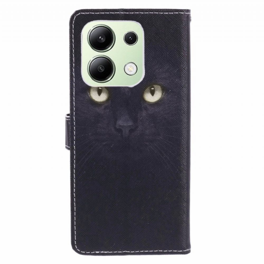 Leren Hoesje Xiaomi Redmi Note 13 4g Kattenogen Met Bandjes Bescherming Hoesje