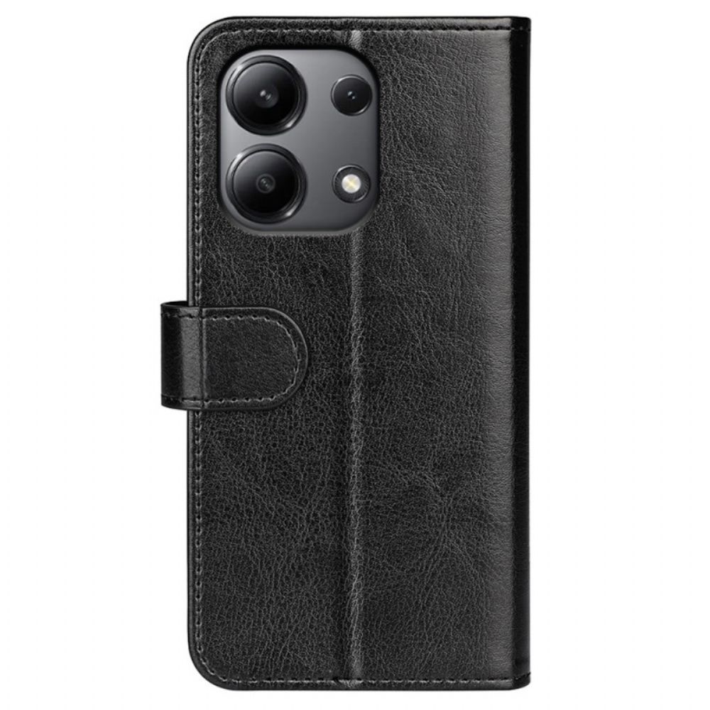 Leren Hoesje Xiaomi Redmi Note 13 4g Vintage Textuur Bescherming Hoesje