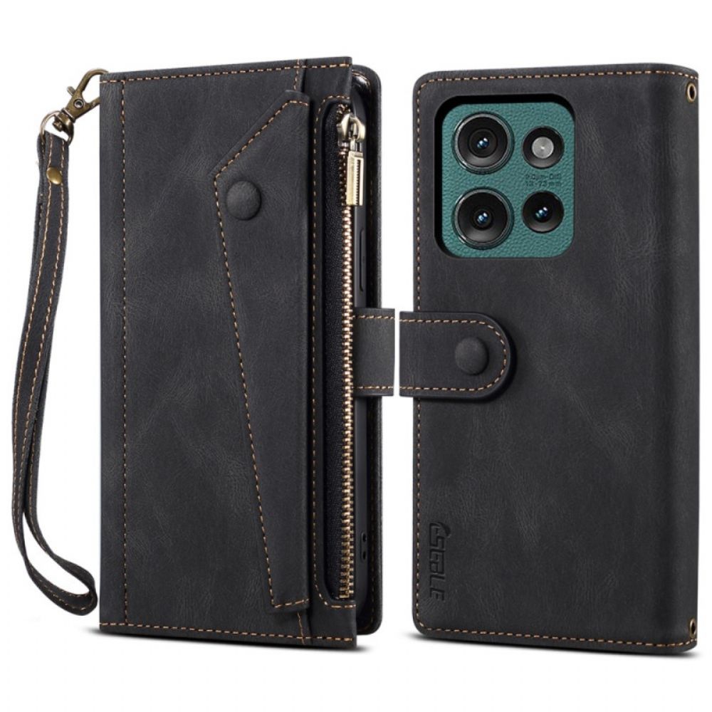 Flip Case Leren Motorola Edge 50 Eseble Star-serie