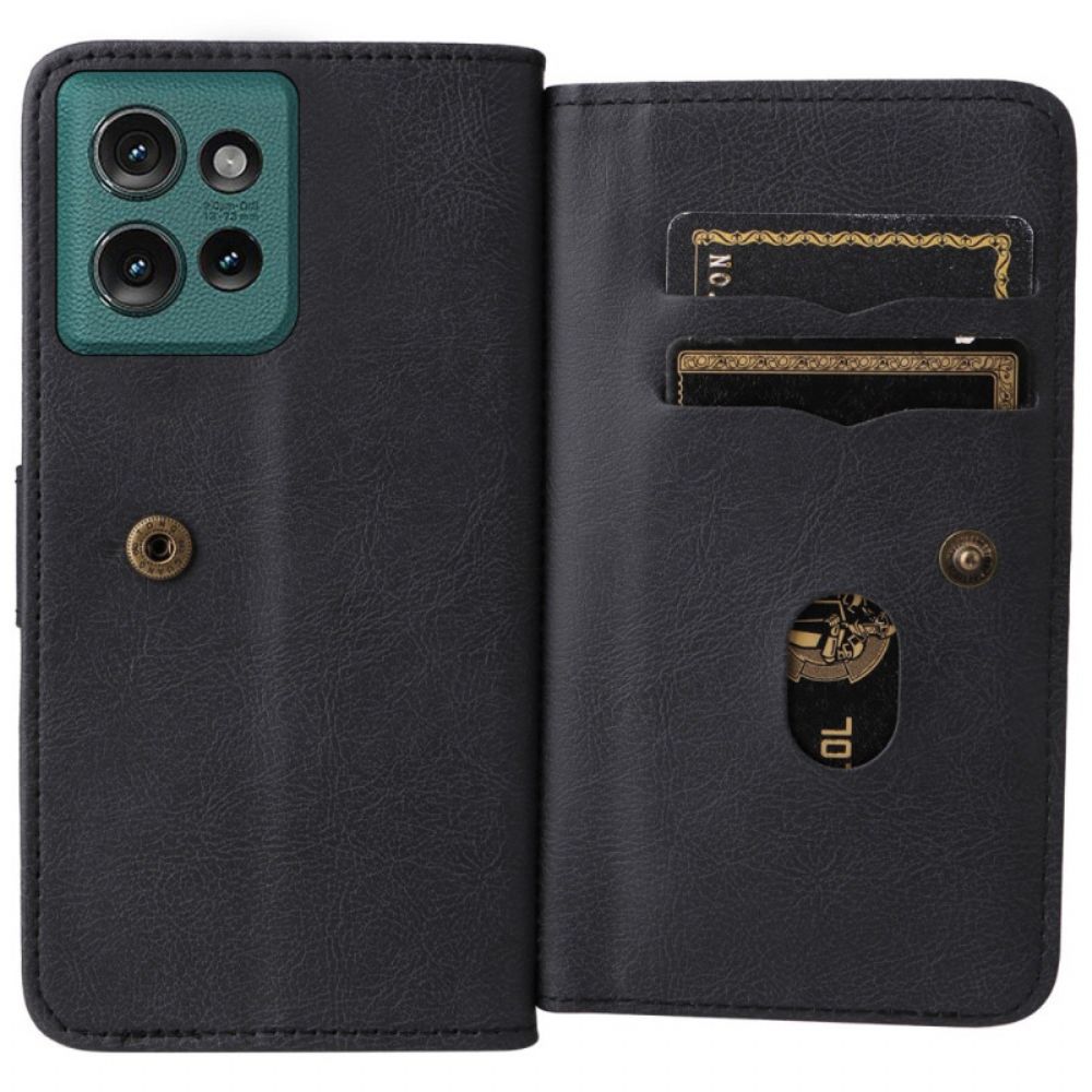 Leren Hoesje Voor Motorola Edge 50 Leerstijl