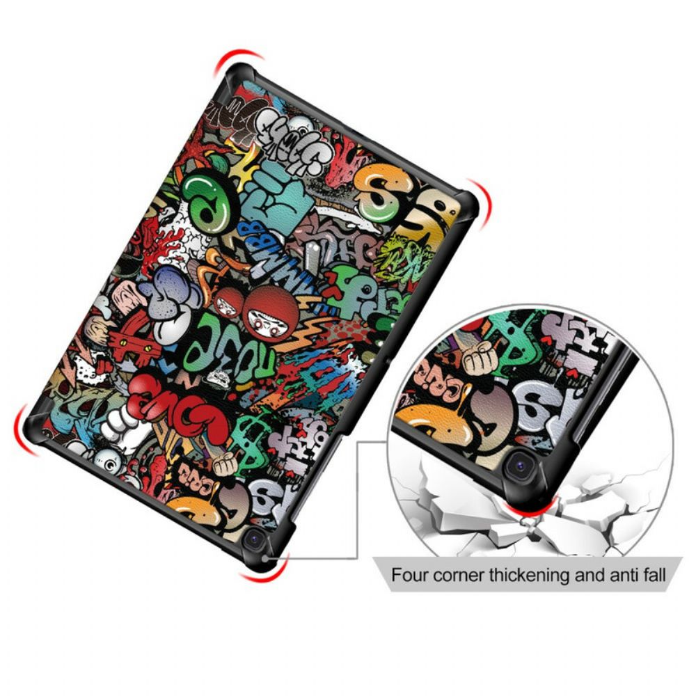 Bescherming Hoesje voor Samsung Galaxy Tab S5e Verbeterde Graffiti