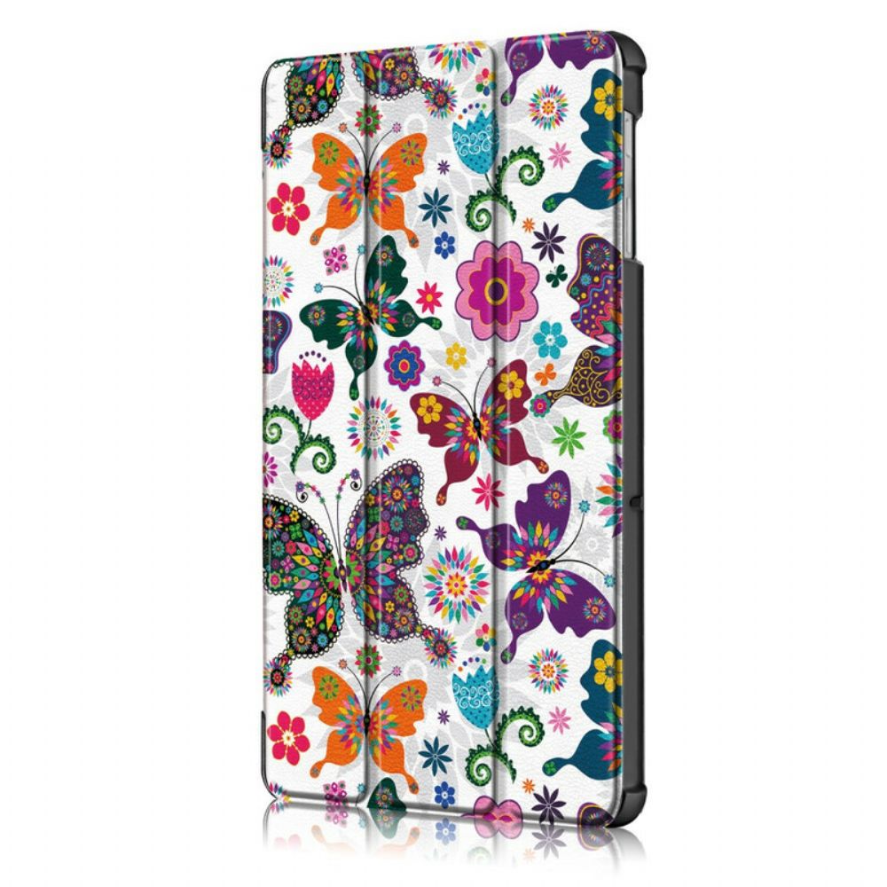 Bescherming Hoesje voor Samsung Galaxy Tab S5e Verbeterde Vlinders En Bloemen