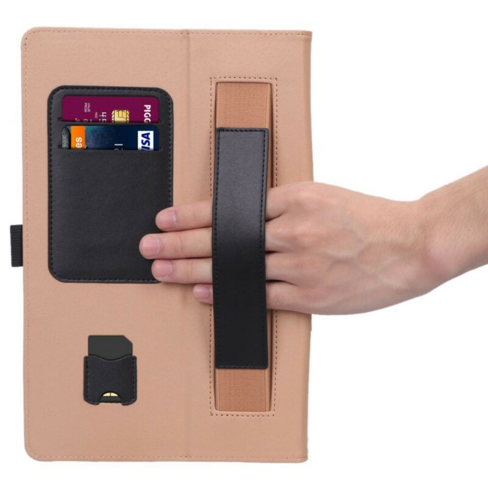 Case voor Samsung Galaxy Tab S5e Lederen Stijl Met Riem