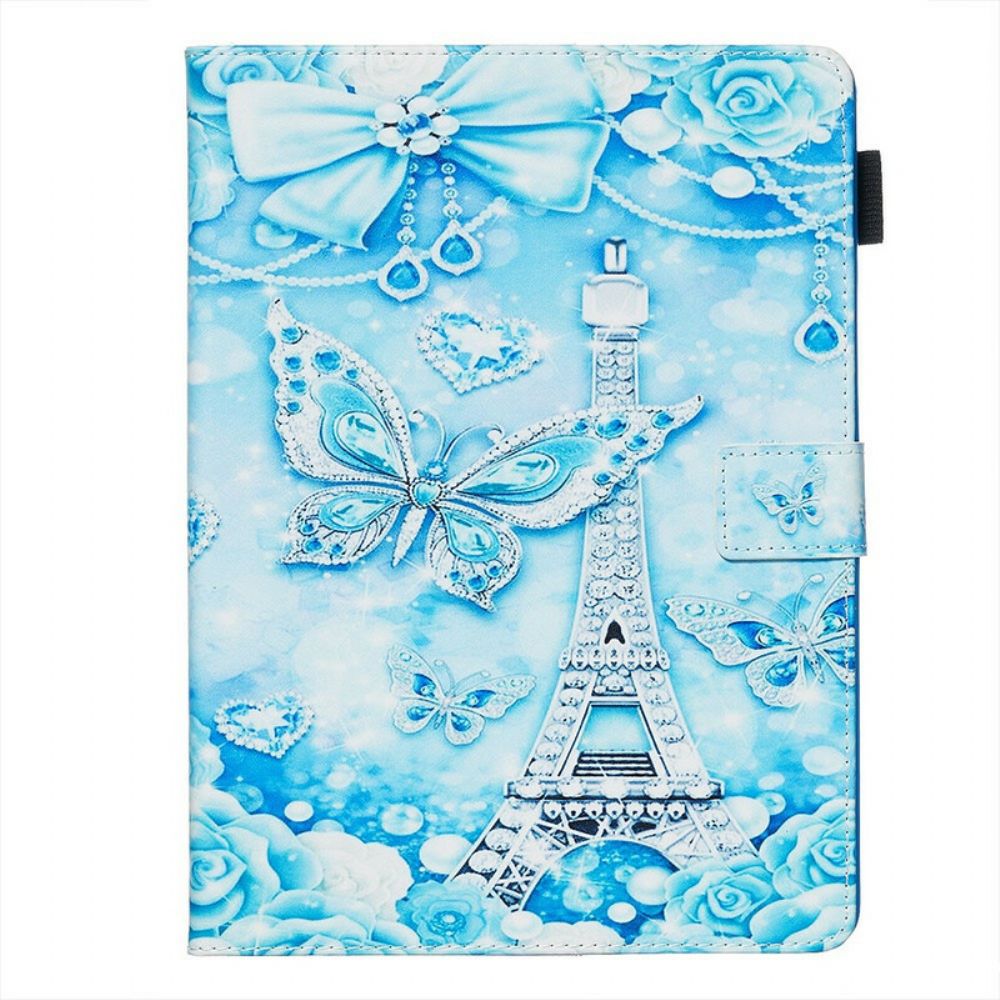 Flip Case voor Samsung Galaxy Tab S5e Eiffeltoren Diamant