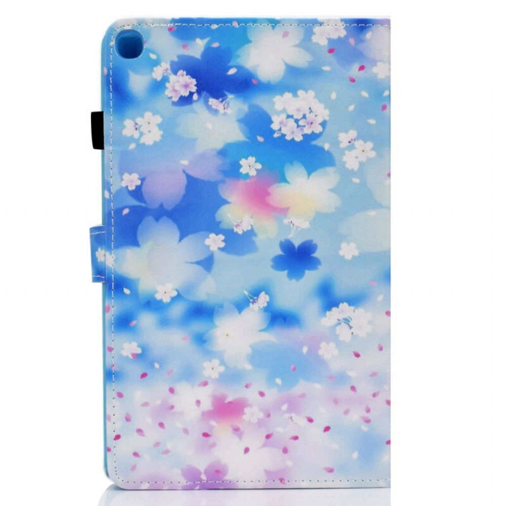 Leren Hoesje voor Samsung Galaxy Tab S5e Aquarel Bloemen