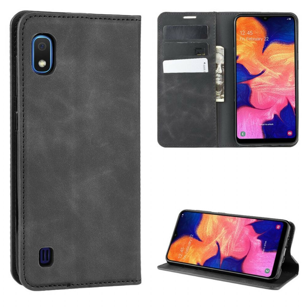 Bescherming Hoesje voor Samsung Galaxy A10 Folio-hoesje Zacht Leereffect