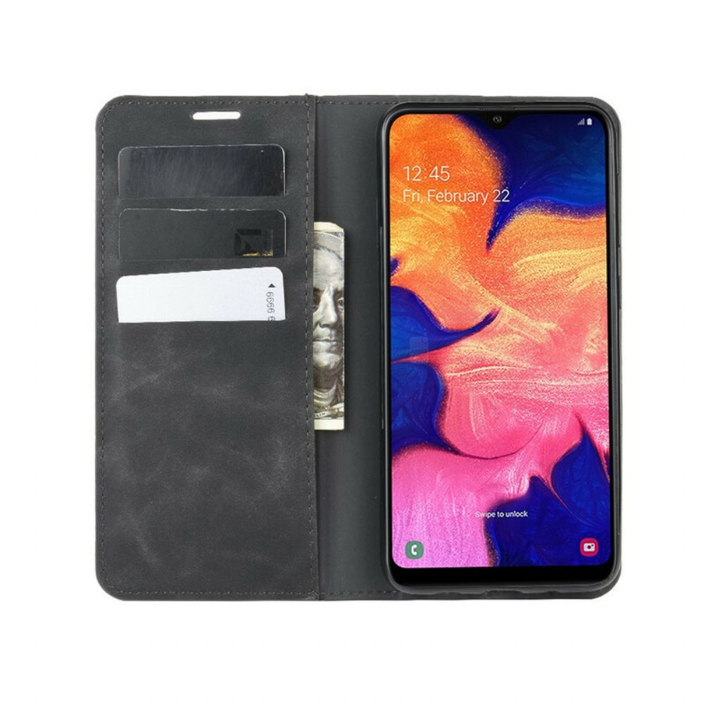 Bescherming Hoesje voor Samsung Galaxy A10 Folio-hoesje Zacht Leereffect