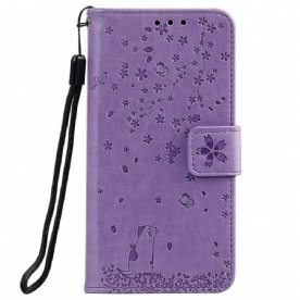 Flip Case voor Samsung Galaxy A10 Met Ketting Band Mijmering