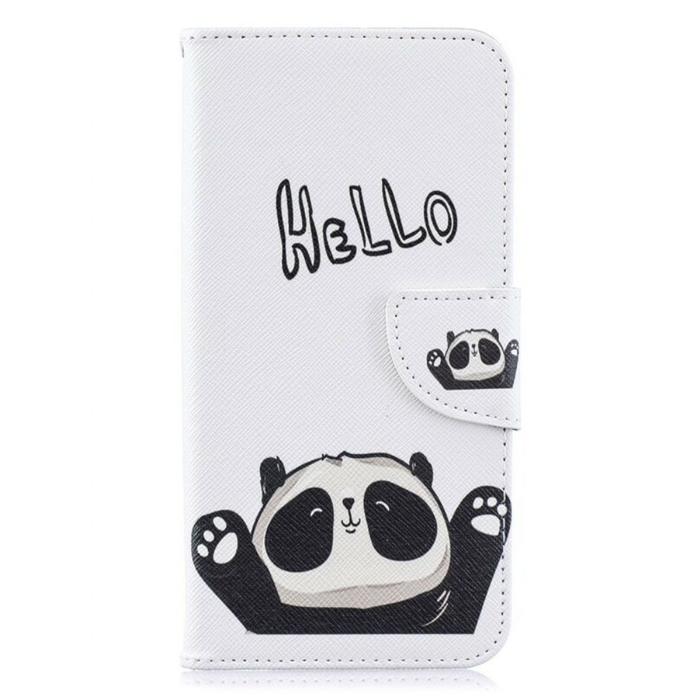 Folio-hoesje voor Samsung Galaxy A10 Hallo Panda