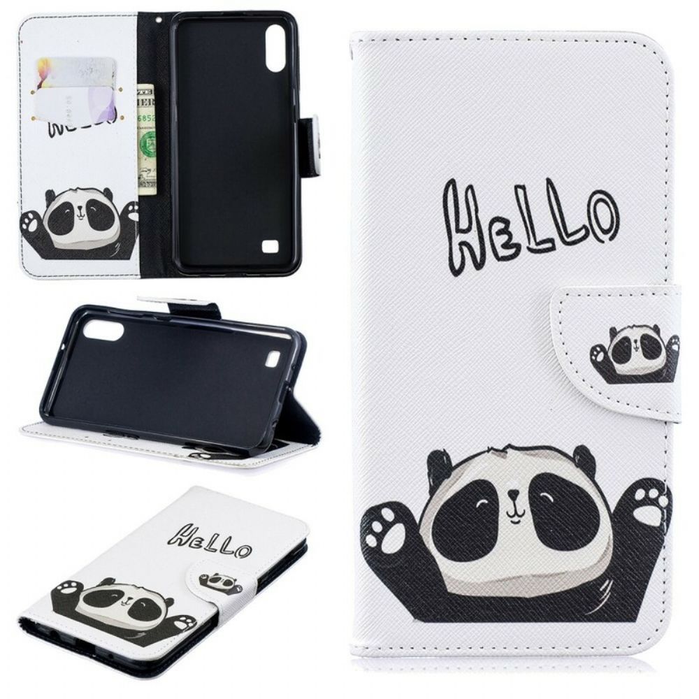 Folio-hoesje voor Samsung Galaxy A10 Hallo Panda