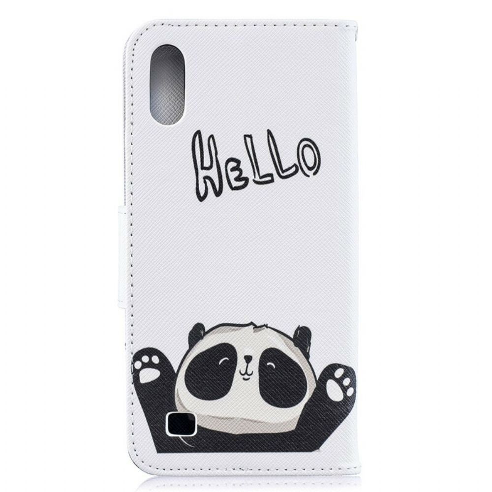 Folio-hoesje voor Samsung Galaxy A10 Hallo Panda