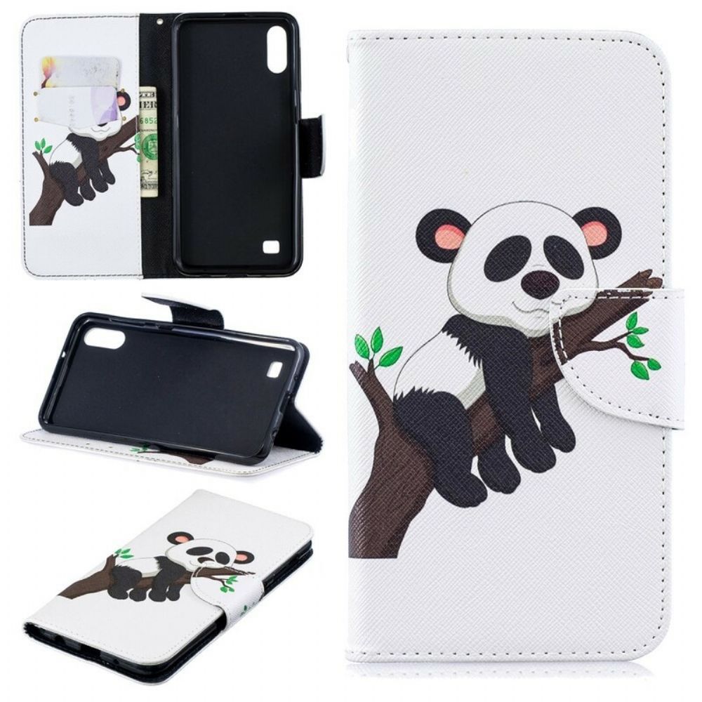 Folio-hoesje voor Samsung Galaxy A10 Luie Panda