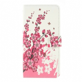 Folio-hoesje voor Samsung Galaxy A10 Tropische Bloemen