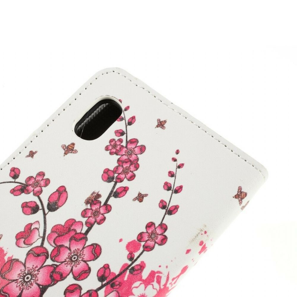 Folio-hoesje voor Samsung Galaxy A10 Tropische Bloemen