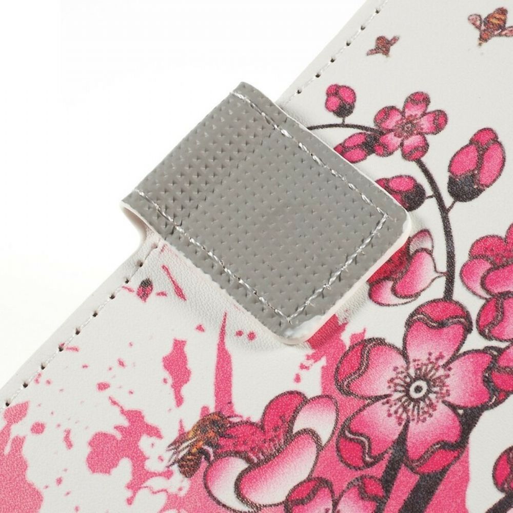 Folio-hoesje voor Samsung Galaxy A10 Tropische Bloemen