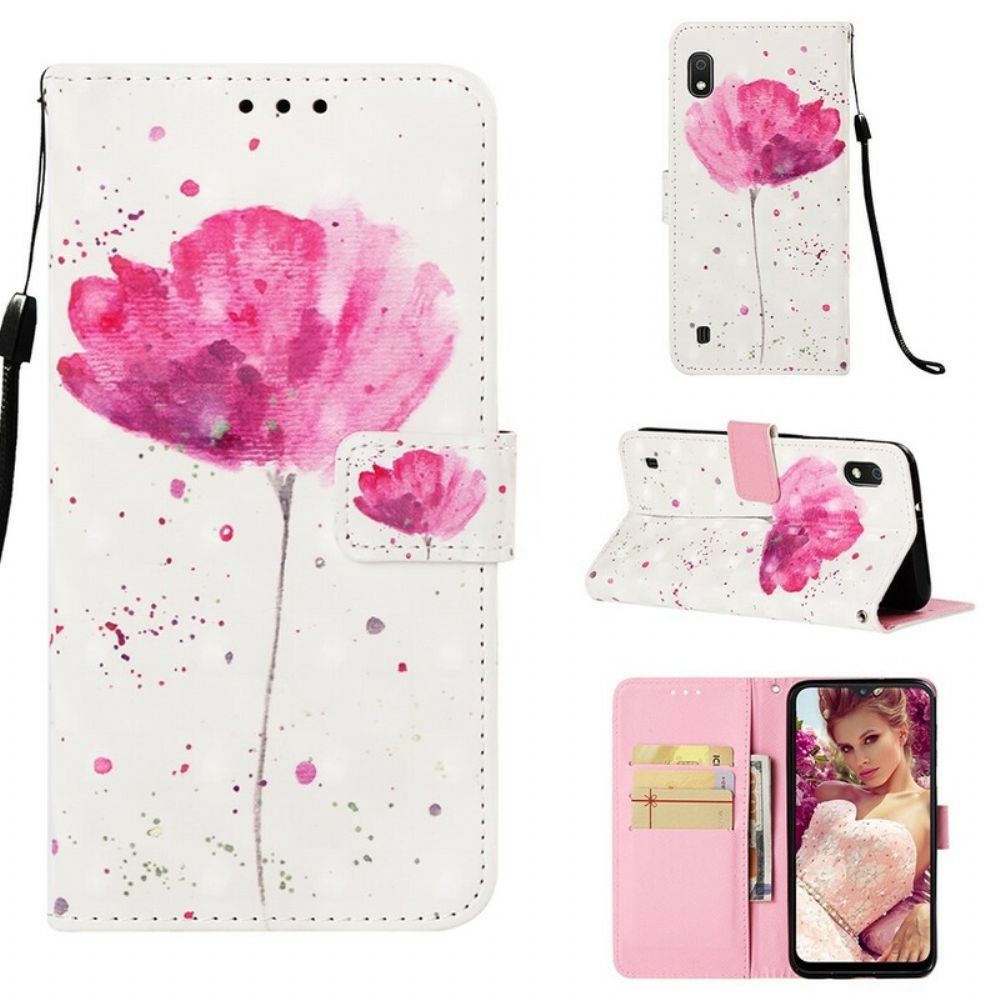 Hoesje Folio-hoesje voor Samsung Galaxy A10 Aquarel Halster