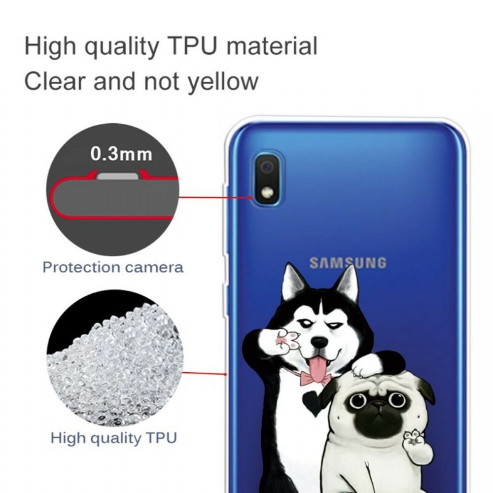 Hoesje voor Samsung Galaxy A10 Grappige Honden