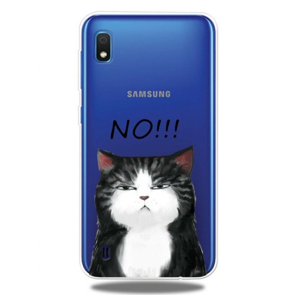 Hoesje voor Samsung Galaxy A10 De Kat Die Nee Zegt