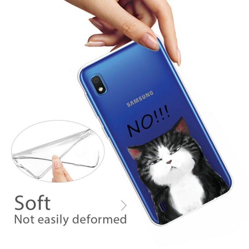 Hoesje voor Samsung Galaxy A10 De Kat Die Nee Zegt