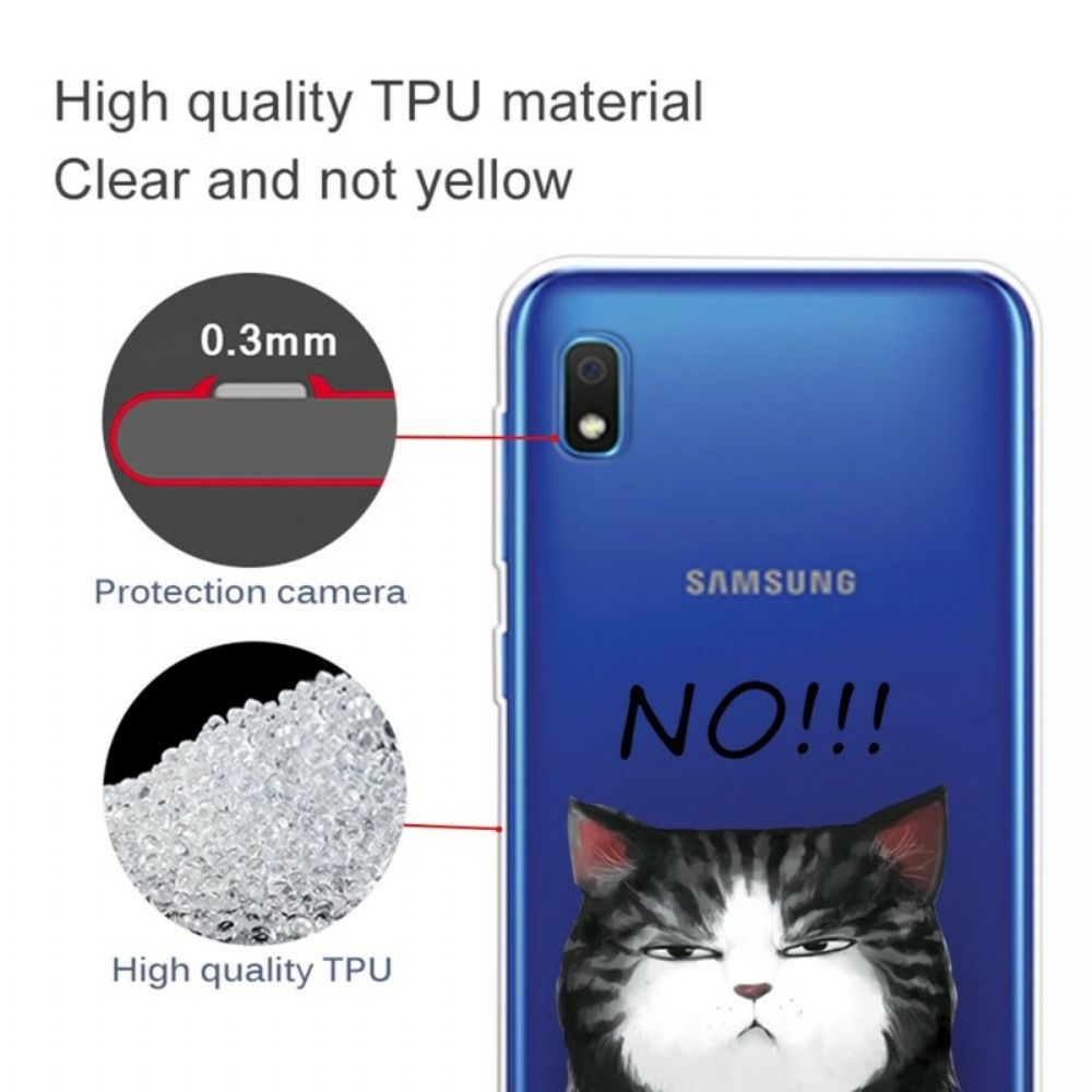 Hoesje voor Samsung Galaxy A10 De Kat Die Nee Zegt