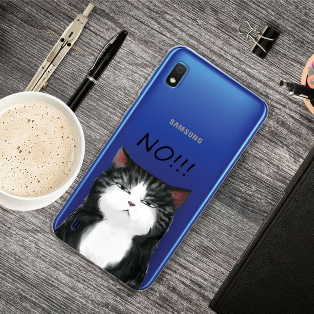 Hoesje voor Samsung Galaxy A10 De Kat Die Nee Zegt