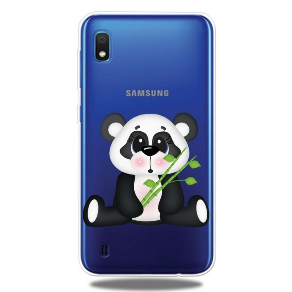 Hoesje voor Samsung Galaxy A10 Transparante Verdrietige Panda