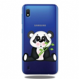 Hoesje voor Samsung Galaxy A10 Transparante Verdrietige Panda