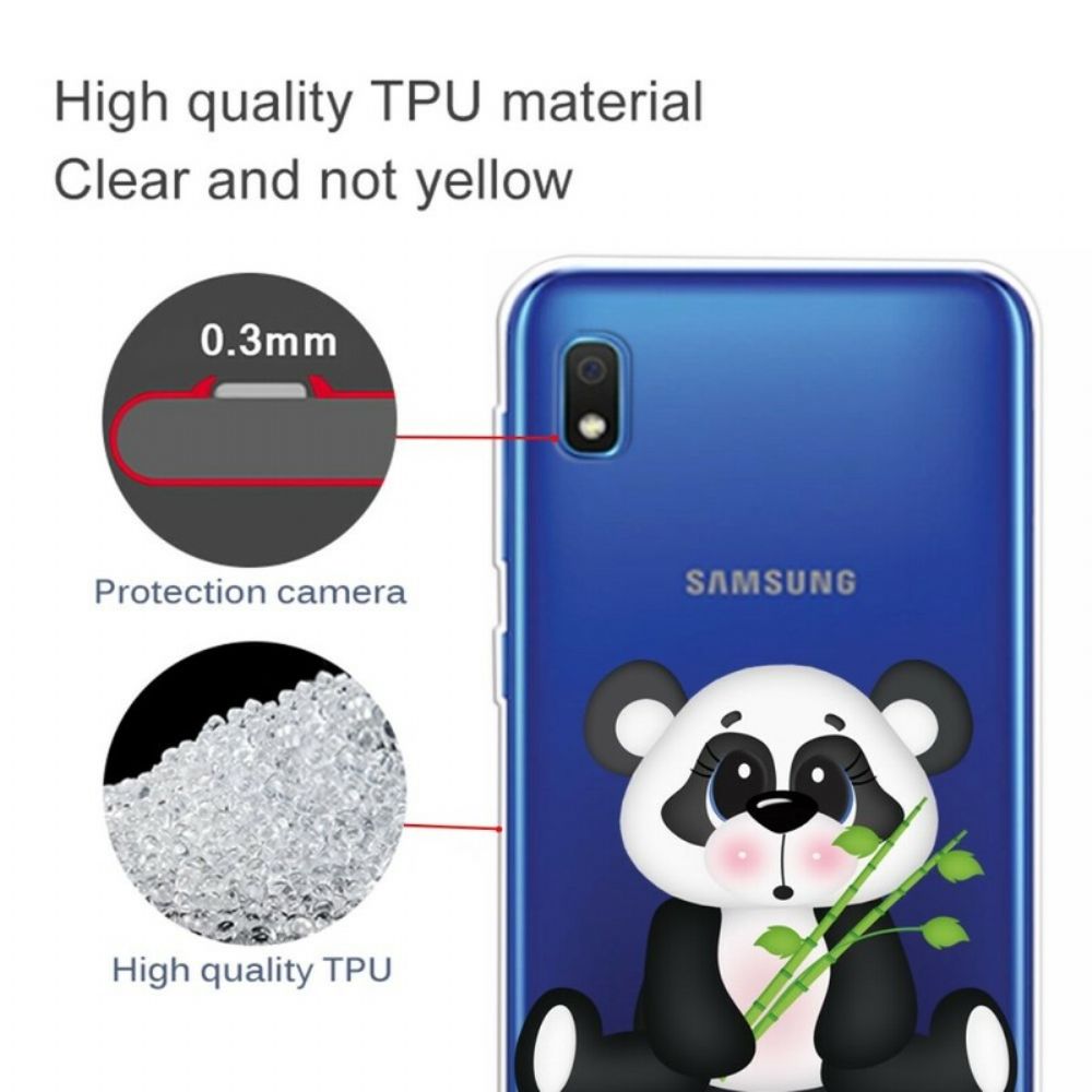 Hoesje voor Samsung Galaxy A10 Transparante Verdrietige Panda