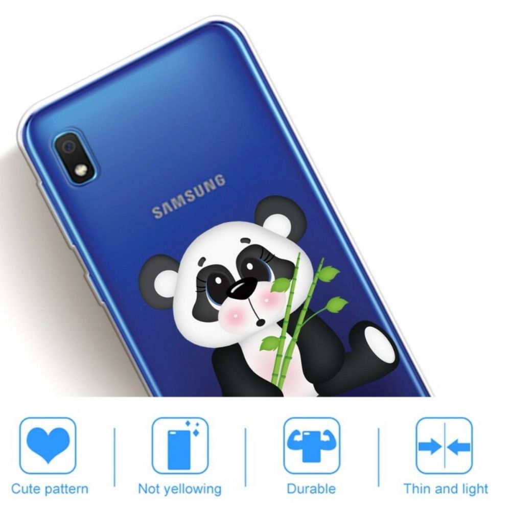 Hoesje voor Samsung Galaxy A10 Transparante Verdrietige Panda