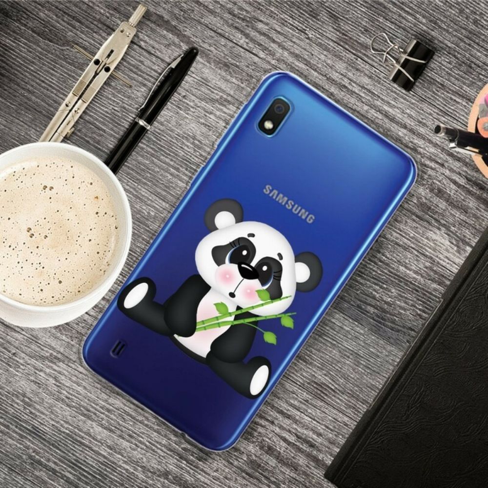 Hoesje voor Samsung Galaxy A10 Transparante Verdrietige Panda