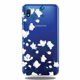 Hoesje voor Samsung Galaxy A10 Witte Bloemen