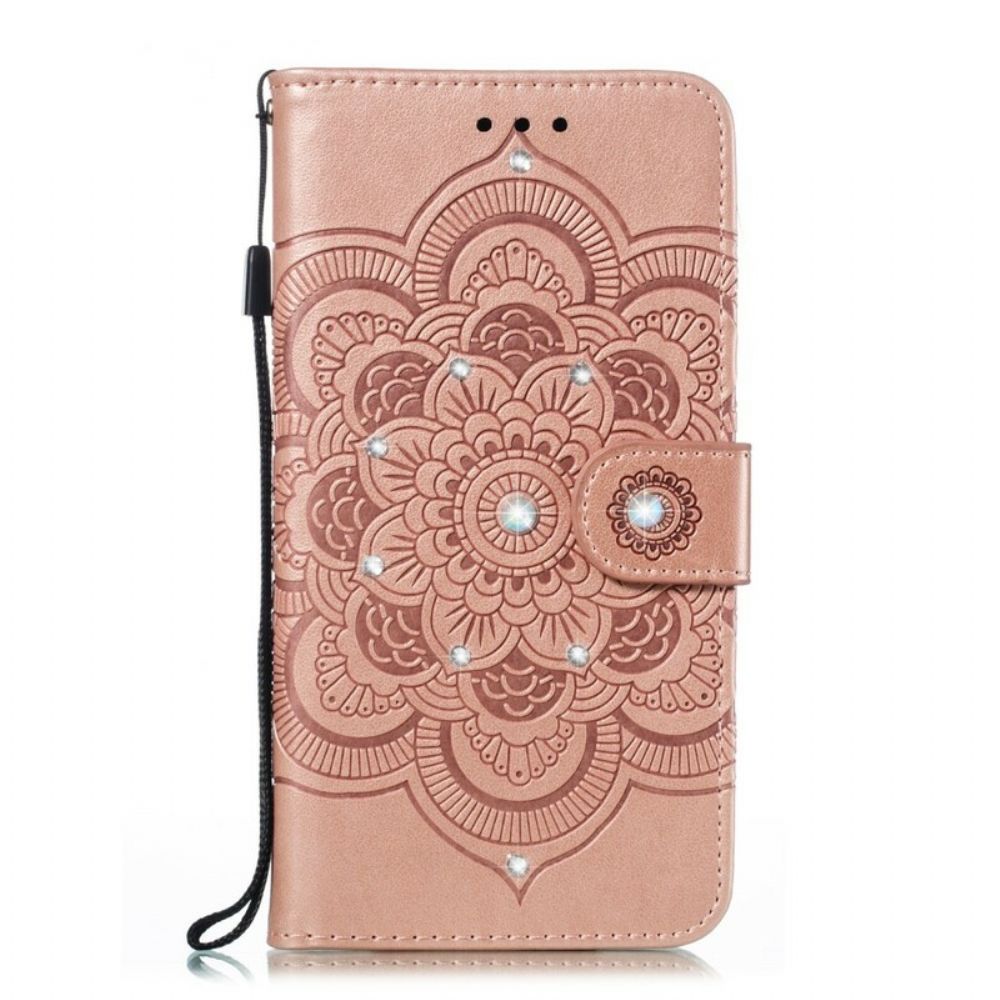 Leren Hoesje voor Samsung Galaxy A10 Mandala En Diamanten