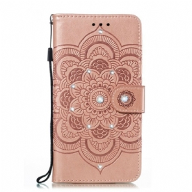 Leren Hoesje voor Samsung Galaxy A10 Mandala En Diamanten