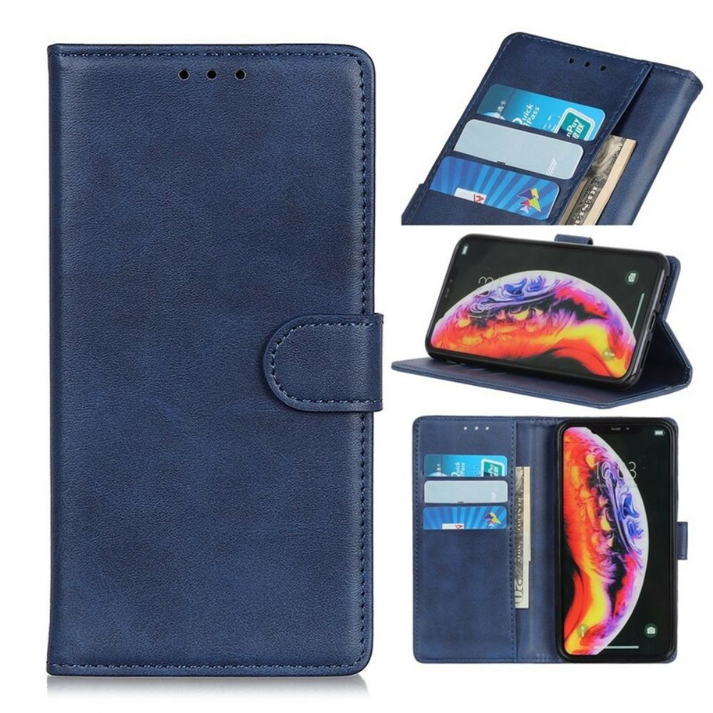 Leren Hoesje voor Samsung Galaxy A10 Retro Mat Leereffect