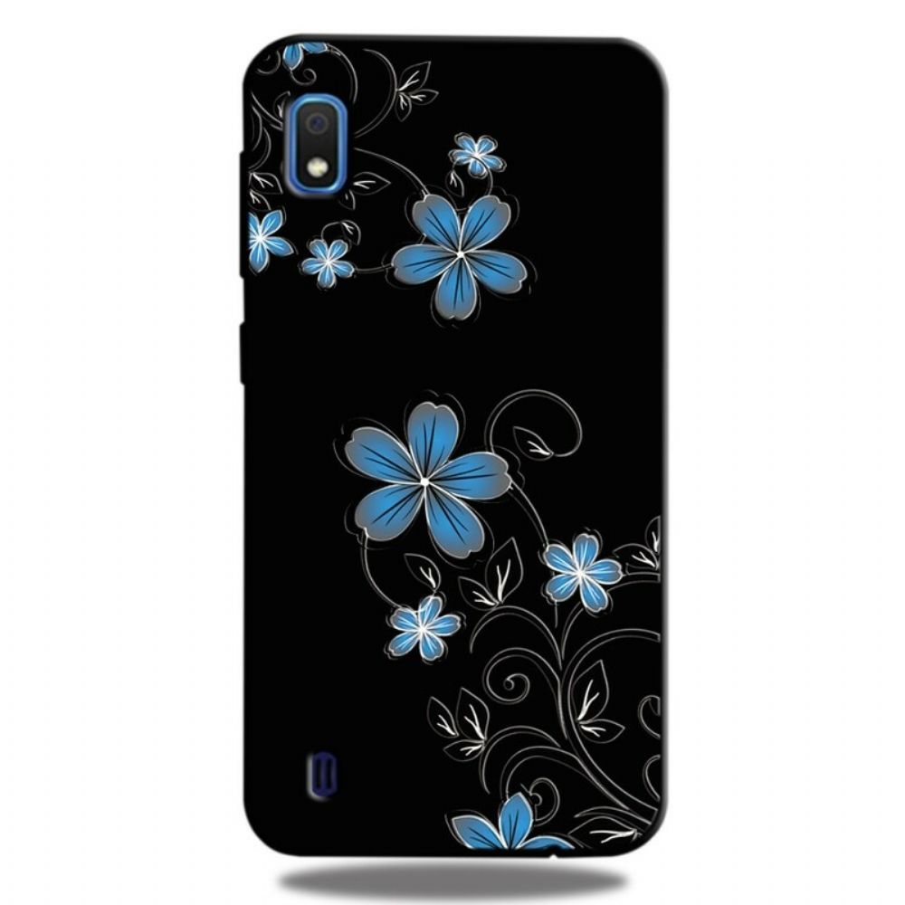 Telefoonhoesje voor Samsung Galaxy A10 Blauwe Bloemen