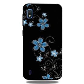 Telefoonhoesje voor Samsung Galaxy A10 Blauwe Bloemen