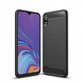 Telefoonhoesje voor Samsung Galaxy A10 Geborsteld Koolstofvezel