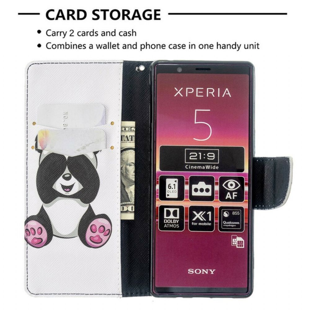 Flip Case voor Sony Xperia 5 Pandaplezier