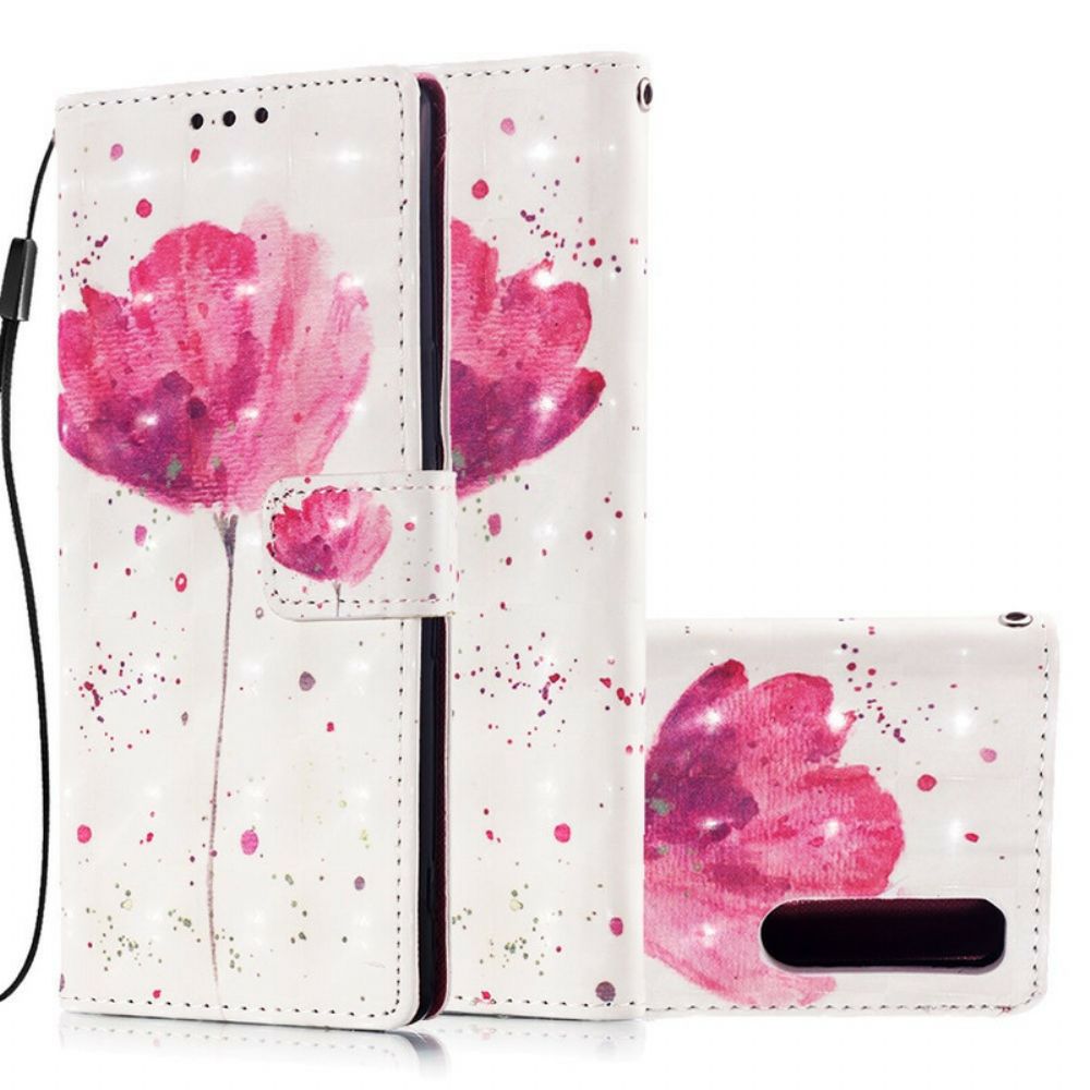 Telefoonhoesje Leren Hoesje voor Sony Xperia 5 Aquarel Halster